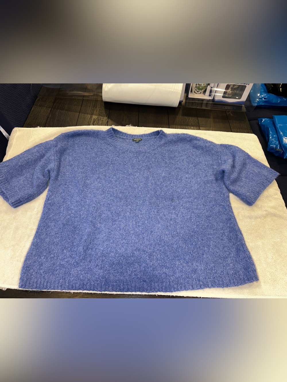 wild fable Rich Royal Blue Fuzzy Crewneck Sweater - Picture 2 of 7
